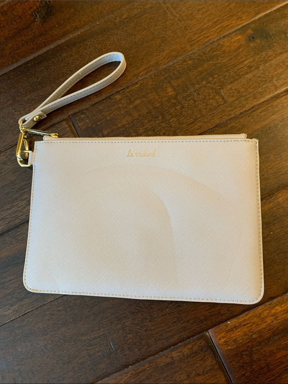 Le Weekend Katie Loxton London Wristlet Clutch with Gold Hardware